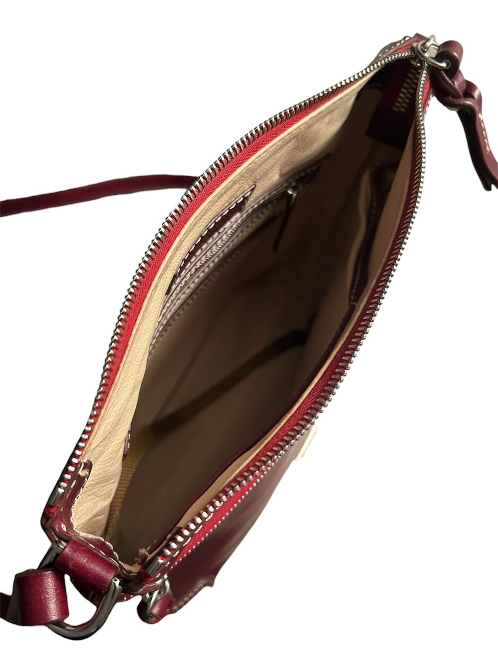 Dooney & Bourke Florentine Leather Crossbody with Contrast Stitching - Picture 5 of 6